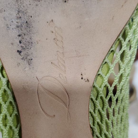 Delman Green Mesh Loafers - Picture 9 of 10